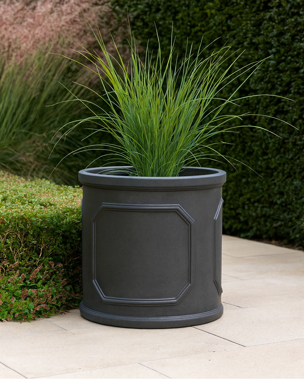 Chelsea Cylinder Planter - Stonelite / Fibreclay