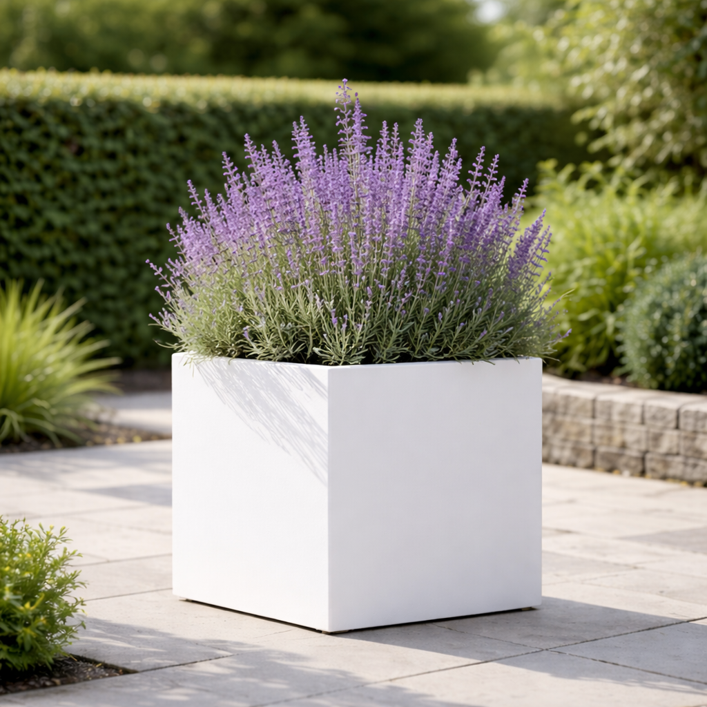 Smooth Urban Box - White – Brighton Planters
