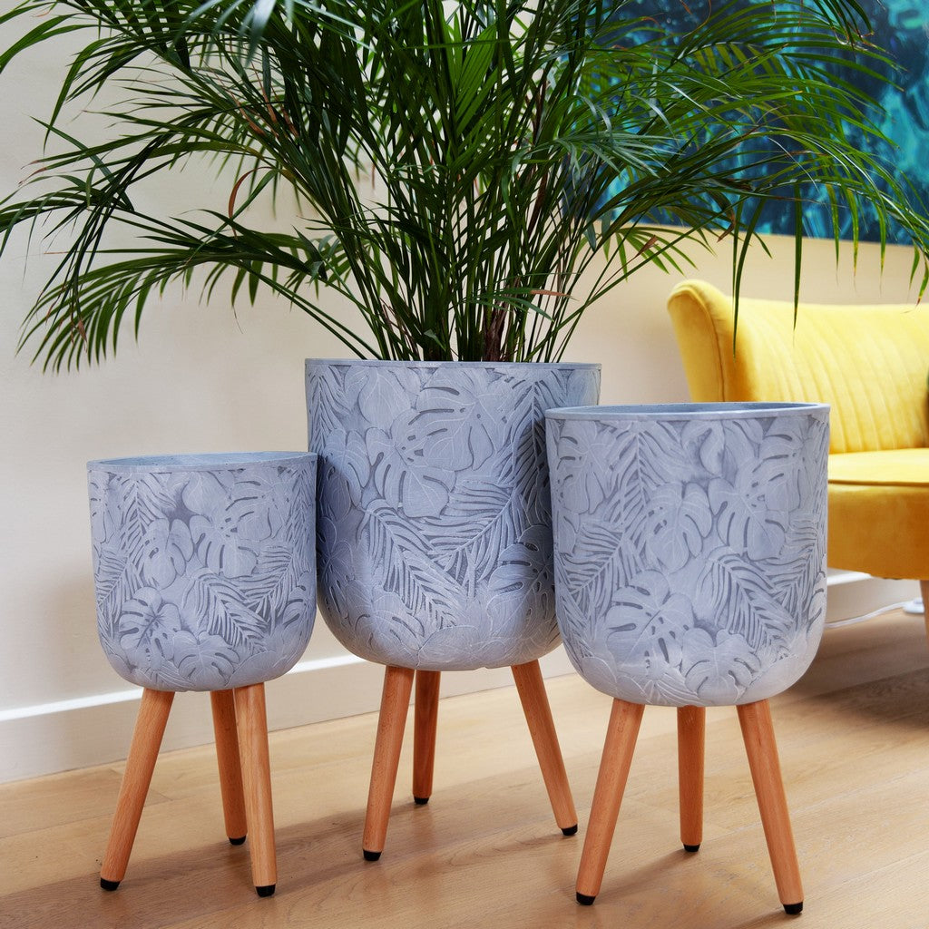 outdoor plant pots on legs Tropical Indoor Planter on Legs