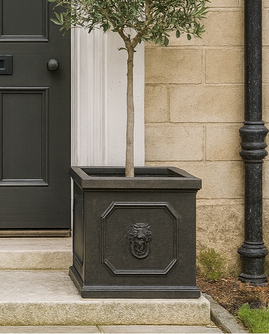 Lionhead Box Planter - Stonelite / Fibreclay