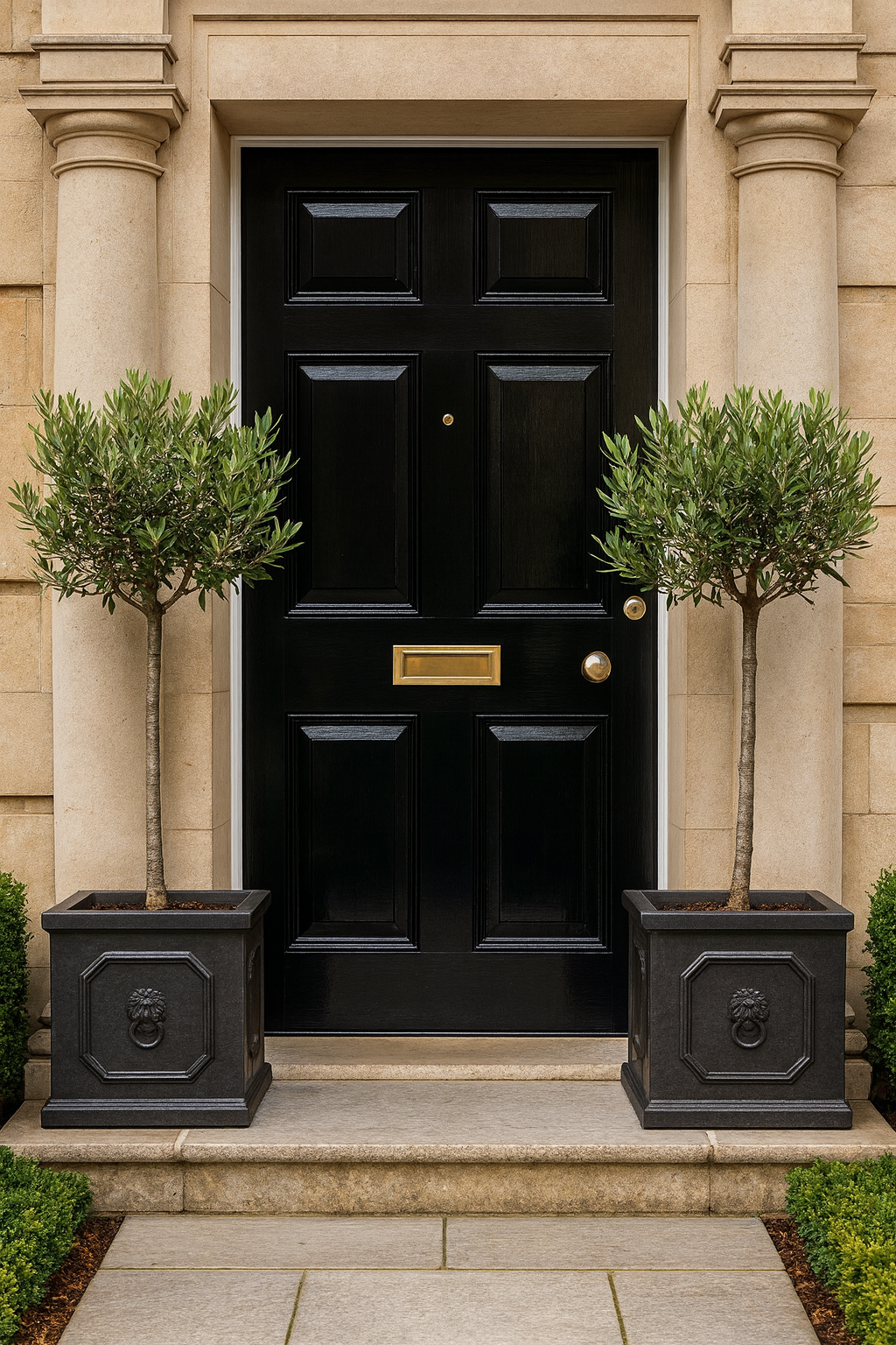 Lionhead Box Planter - Stonelite / Fibreclay