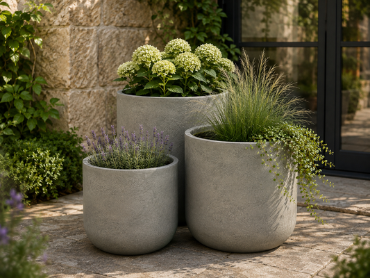 Rustic Cylinder - Dark Grey