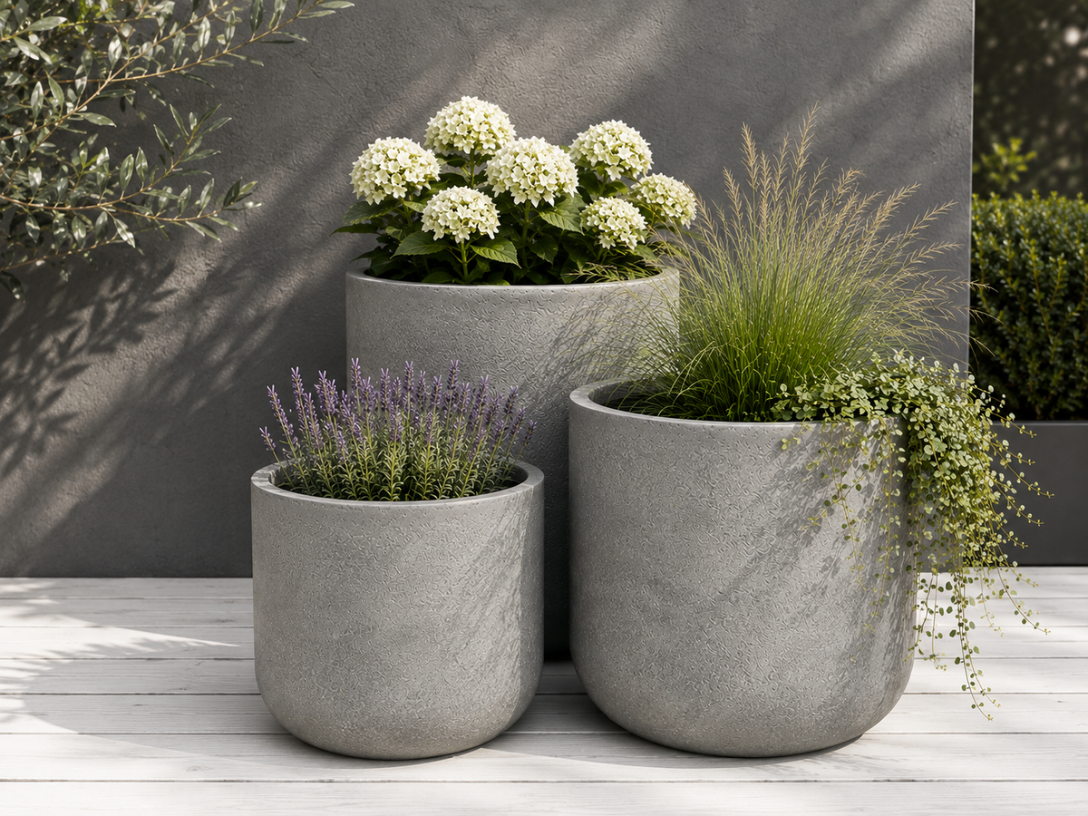 Rustic Cylinder - Dark Grey